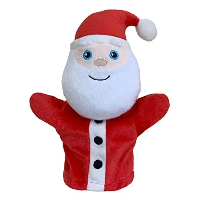 Image de The Puppet Company Marionnette à Main « My First Christmas » Père Noël/Père Noël Convient dès la Naissance PC003830 Rouge 31 cm x 16 7