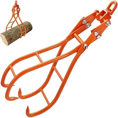 Image de VEVOR Pince Forestière pour Troncs 711,2 mm de Levage Bois Bûches Crochets 4 Griffes Pivotante Capacité Charge 1000 kg à en Acier Tracteurs VTT Camions Chariots Élévateurs