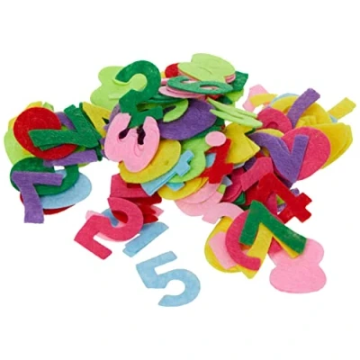 Image de GLOREX GmbH Chiffres en feutrine, Multicolore, 17 x 11,5 1 cm, 150pcs