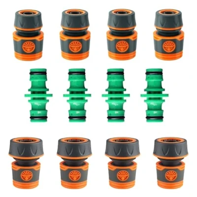 Image de FORMVERSITY 12 Connecteur Tuyau Arrosage, Raccord d&#039;Arrosage 19mm 25 mm, Rapide Arrosage 1/2 in Rapides 3/4 in, Raccords Bidirectionnels Plastique