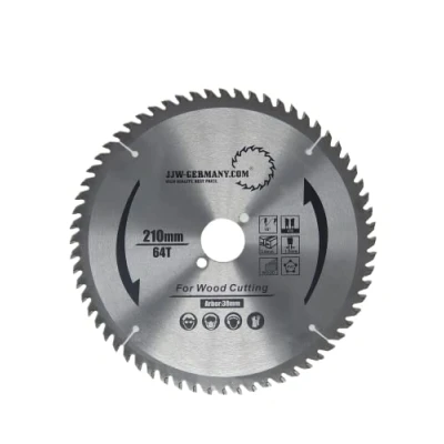 Image de Lame de scie HM 210 x 2,8 30 mm Avec 64 dents alternées Faible bruit Qualité industrielle conforme à la norme DIN EN 847 1