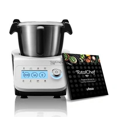 Image de Ufesa TotalChef RK3 Robot de Cuisine Multifunctions, 30 Fonctions, Capacité 3.5L, Ecran LCD avec Boutons Tactiles, Balance Intègre, Inclus Livre Recettes en Français (PDF)