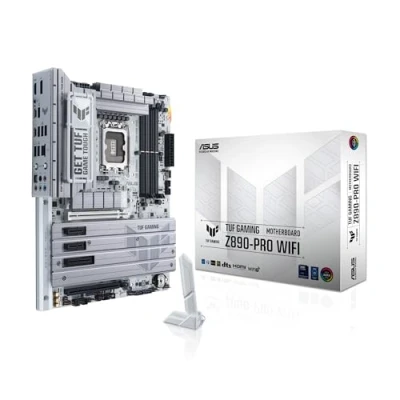 Image de ASUS TUF Gaming Z890 PRO WiFi Carte mère Intel ATX (DDR5, 16+1+2+1 80A DrMOS, PCIe 5.0, 2 x USB4, USB Frontal 20Gbps avec PD Fast Charge, 4 M.2, Wi FI 7, Aura Sync RGB)