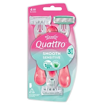 Image de WILKINSON SWORD Quattro pour femme Sensitive 3 rasoirs jetables