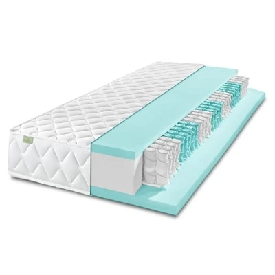 Image de DREAMSTAR Ergo Flex Duo Matelas à ressorts ensachés I ergonomique 7 zones 22 cm de haut Certifié Oeko Tex Degré fermeté 2 (H2) 0 80 kg et dureté 3 (H3) 100 120 x 200