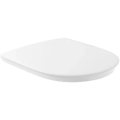 Image de Villeroy &amp; Boch O.NOVO Siège de WC Vita charnières en acier inoxydable, fonction SoftClosing blanc AntiBac