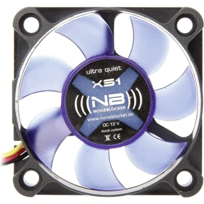 Image de Noiseblocker XS1 Mini PC Case Fan Black Silent 50x50x10 12v 50mm Cooling Only 16,3 dB(A) at 3000 rpm