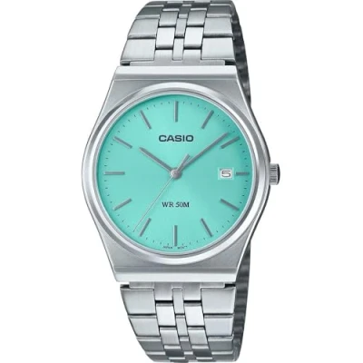 Image de Casio Watch Unisex Montre silvercoloured/aqua blue, Taille: One Size, Silver coloured/aqua blue
