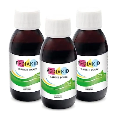 Image de Pediakid Complément Alimentaire Naturel Transit Doux Formule Exclusive au Sirop d&#039;Agave Contribue à Réguler le en Douceur Arôme de Pomme Lot 3 Flacons 125 ml