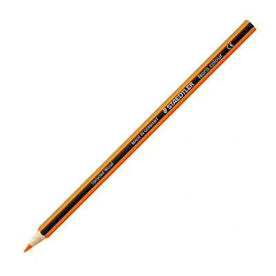 Image de Staedtler Noris colour, Crayon de couleur forme hexagonale, à base matériau innovant WOPEX, grande résistance au bris, Lot 12 crayons orange, 185 76