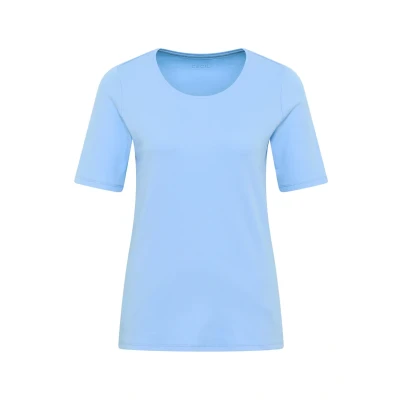 Image de Cecil IN Unifarbe Tshirt basique, Femme, Taille: Medium, Blau