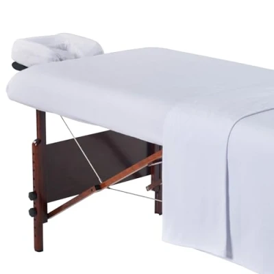 Image de Mt Universal Massage Table Flannel Sheet Set 3 in 1 Cover, Face Cushion Sheet, Pure White by Tables