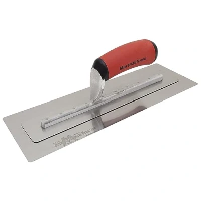 Image de Marshalltown truelle de Lissage PermaFlex à Lame très flexible, légère en Acier inoxydable, Idéale pour les Plaquistes et plâtriers, dimensions la : 356 x 127 mm Argent PF14D