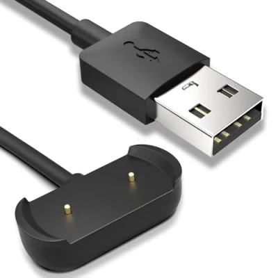 Image de Chargeur Montre Compatible avec Amazfit GTR 2, Bip U, 2e, GTS 2/2e, GTS2 Mini, GTS4 T Rex Pro (ne s&#039;applique Pas à Rex), Pop Pro, Zepp E Câble de 1M, Noir