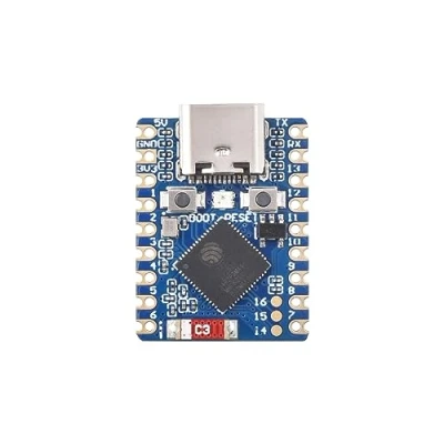 Image de Waveshare ESP32 C3 Mini Carte de Développement Basée sur C3FN4 Processeur Monocœur, 160 MHz Fréquence Fonctionnement, Support 2.4GHz Wi FI &amp; Bluetooth 5, PIN GPIO Multifonctions Intégrées
