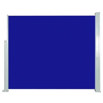 Image de vidaXL Auvent Latéral Rétractable 120x300 cm Bleu Brise Vue Store Abri Balcon