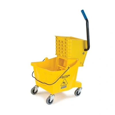 Image de Carlisle 3690804 Seau à Balai Commercial avec Presse latérale Jaune 26 l