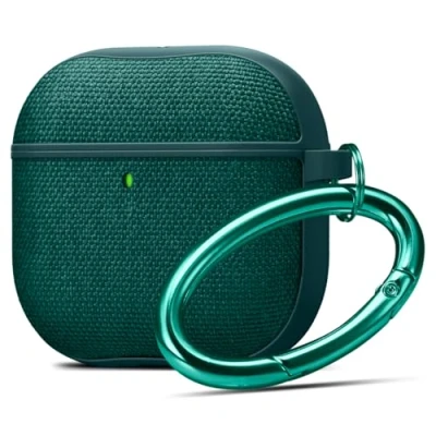 Image de Spigen Urban Fit Coque Compatible avec AirPods 4 (2024) Vert Nuit