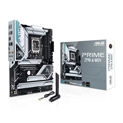 Image de ASUS PRIME Z790 A WIFI Carte mère Intel LGA 1700 ATX (16+1 DrMOS, PCIe 5.0, 4 x M.2, DDR5, 6E, 2.5 Gb LAN, HDMI, Display Port, USB 3.2 Gen 2x2 Type C, Thunderbolt, USB4)