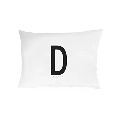 Image de Design Letters taie d&#039;oreiller, 70cm x 50cm (Blanc) D 100% Coton, Disponible de A à Z, Doux, y Compris Une Fermeture glissière pour Belle