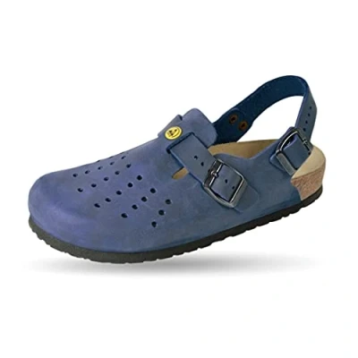 Image de Weeger ESD Antistatique Sabot Type PERFORÉ avec Bride DE Talon océan, 39 EU