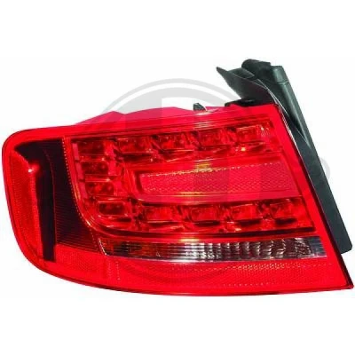 Image de DIEDERICHS 1018191 Feu arrière gauche Partie extérieure P21W sans porte lampe AUDI: A4 B8 Berline