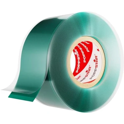 Image de POPPSTAR 1x 3m ruban en silicone auto fusionant (auto amalgamant, vulcanisant), isolant et bande d&#039;étanchéité (eau, air), 25 mm de large, vert