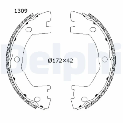 Image de DELPHI LS2202 Mâchoires De Frein à Main NISSAN: Cabstar