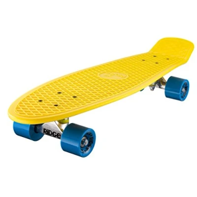 Image de Ridge Retro 27 Skateboard complet Jaune/Bleu 27&#039;&#039; x 7,5&#039;&#039; 69 cm