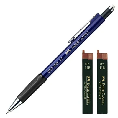 Image de Faber Castell 1345 51 Porte mines Grip 0,5 mm (bleu avec 24 de rechange)