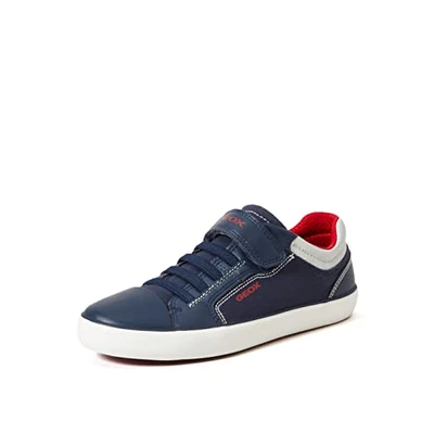 Image de Geox Garçon J Gisli Boy A Sneakers, Navy/Red, 37 EU