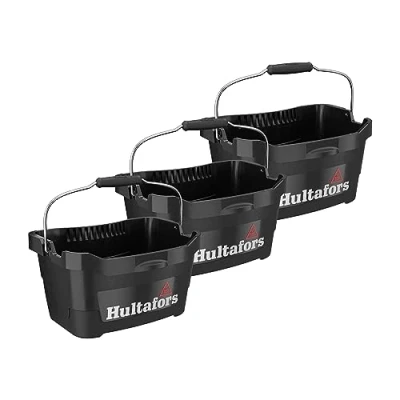 Image de Bac à outils 3 compartiments 15 litres I Hultafors Peut contenir 100 kg max. de construction ultra résistant forme ergonomique Fabriqué en Suède 590106