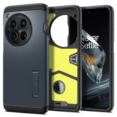 Image de Spigen Tough Armor Coque Compatible avec OnePlus 12 [Support Solide] Ardoise Métallisée