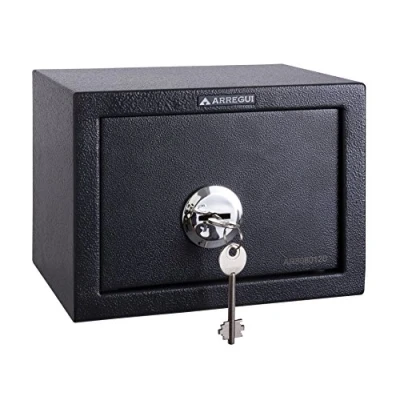 Image de ARREGUI Class T17K Coffre Fort en Acier avec Serrure à clé, de sécurité pour la Maison, Facile d&#039;utilisation et Simple d&#039;installation, 17 x 23 cm, 4 L