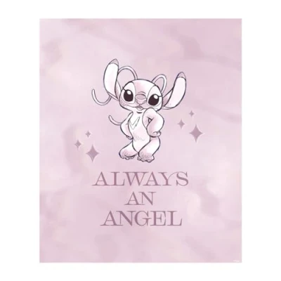 Image de Komar Tableau mural Stitch Always an Angel Dimensions : 50 x 70 cm Disney Impression d&#039;art Poster pour chambre d&#039;enfant