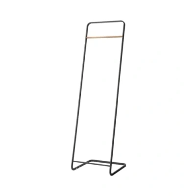 Image de Yamazaki 7672 Tower Porte Manteau, Noir, Acier/Bois, Minimaliste, 40 x 140 c m