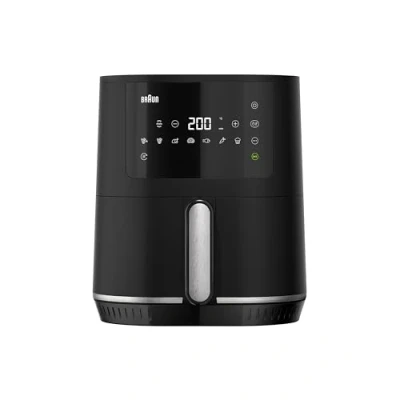 Image de Braun MultiFry 3 HF3030IBK, Friteuse à Air avec Capacité de 4.3L, Contrôle Température Numérique 80 200, Technologie RealAir, 8 Programmes Préréglés, Tactile, 1500W, Noir Mat