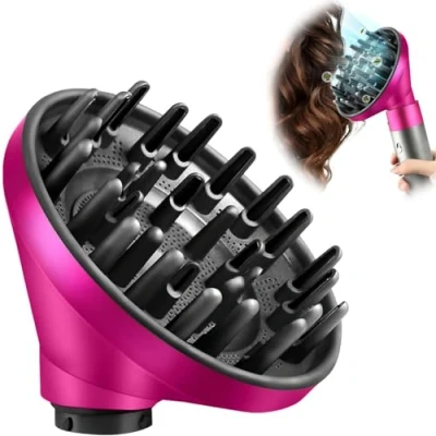 Image de diffuseur de cheveux portable pour Dyson Airwrap HS05 HS03 HS01, embout sèche convertissant le styler en cheveux, rose