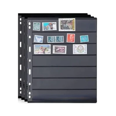 Image de Wansiman Encart de Collection Timbres,Pages Timbres,Collection Timbres Pages,Classeur Collection,Timbres Livre Album Fournitures,avec Pochettes à 9 Trous,pour