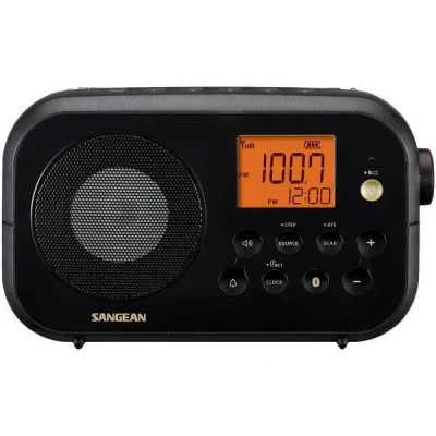 Image de Radio portable SANGEAN PR D12BT FM/AM Bluetooth 40 canaux préréglés Piles rechargeables Noir