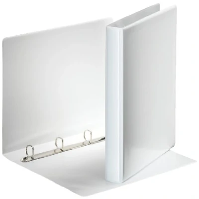 Image de Esselte Essentials 49701 Classeur à anneaux personnalisable A4 Capacité de 180 feuilles Carton recouvert polypropylène 4 Blanc
