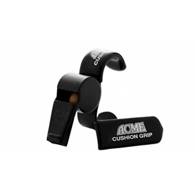 Image de ACME Thunderer Finger Grip Official Referee Whistle F58.5 Matt Black Finish