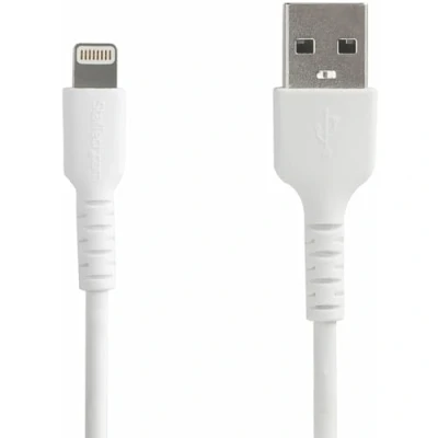 Image de StarTech.com Câble Lightning vers USB renforcé de 2 m Certifié Apple MFi Blanc