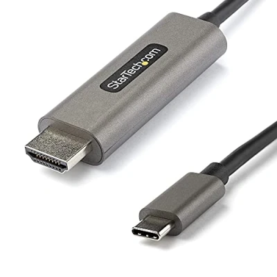 Image de StarTech.com Câble Adaptateur Graphique USB C vers HDMI 4K 60Hz HDR10 2m Ultra HD Type 2.0b Convertisseur HDR DP 1.4 Alt Mode HBR3 (CDP2HDMM2MH)
