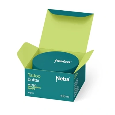 Image de Neba Tattoo Butter Crème Rafraîchissante pour Tatouage Baume Après Soin de la Peau Tatouée Tatouages Frais Vegan Can 100ml