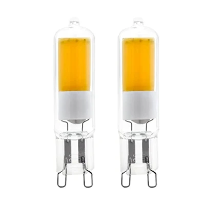 Image de Eglo Lot de 2 ampoules à broche LED G9, lampes crayon, watts chacune (équivalent 21 watts), 200 lumens, blanc neutre, 4000 Kelvin, Ø 1,5 cm