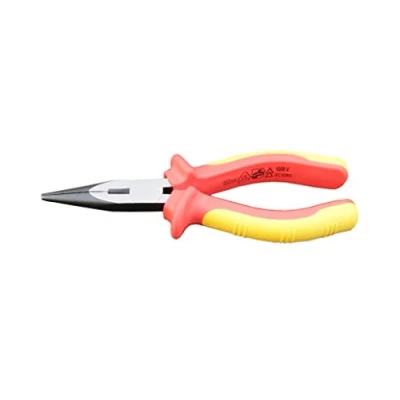 Image de HONGBAO Pince à long bec isolée de 17,8 cm, testée VDE 1000 V, acier au chrome vanadium, certifié GS