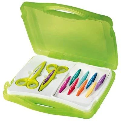 Image de Maped Coffret Ciseaux Cranteurs pour Découpe Créative Mallette avec 2 Paires de + 10 Lames Interchangeables Loisirs Créatifs Enfant À partir 3 ans