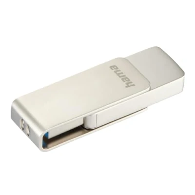 Image de Hama clé USB 256 Go, 3.0 (clé mémoire, 3.0, Stockage de données, A, Petit, Ultra Rapide, 100 Mo/s, mécanisme Rotatif, œillet pour Utilisation comme Porte clés), Argent