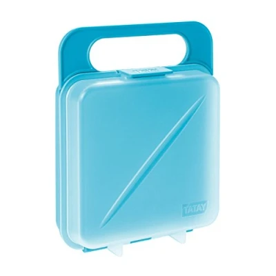 Image de TATAY Boîte a Sandwich, sans BPA, réutilisable, passe au Lave vaisselle et Micro ondes, Congélation à 40º, 1 unité, Turquoise. Dimension 14 x 4 18 cm